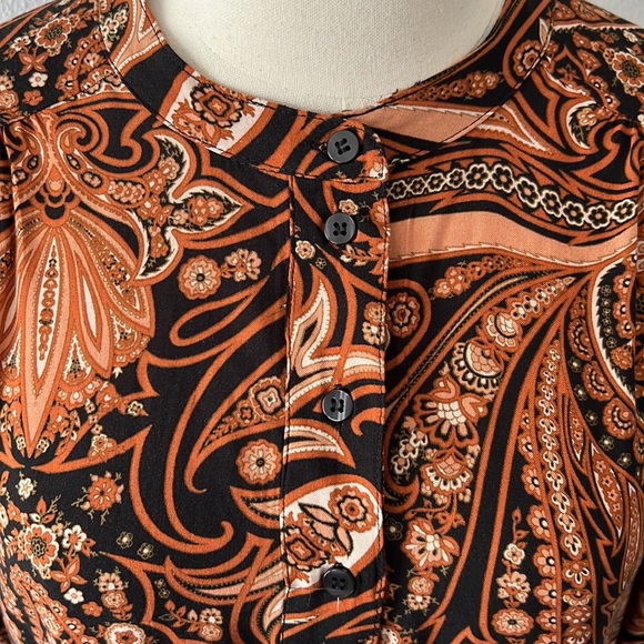 Richard Allan Mandarin Collar Long Length Blouse Long Sleeve NEW WITH TAGS Sz 8 - Picture 6 of 11